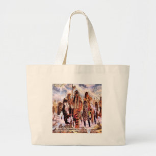 Lakota Indianisches Natur-Sprichwort Jumbo Stoffbeutel