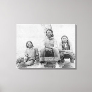 Lakota indische Jugendliche im Western-Kleid Leinwanddruck