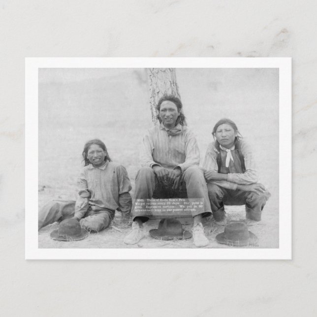 Lakota indische Teenager in Western Dress Postkarte (Vorderseite)