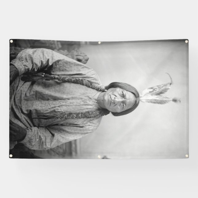 Lakota Leader sitzt Bull Native Amerikanische Urei Banner (Horizontal)