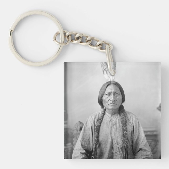 Lakota Leader sitzt Bull Native Amerikanische Urei Schlüsselanhänger (Vorderseite)