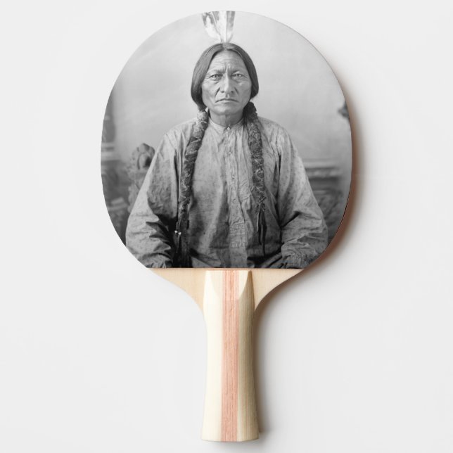 Lakota Leader sitzt Bull Native Amerikanische Urei Tischtennis Schläger (Vorderseite)