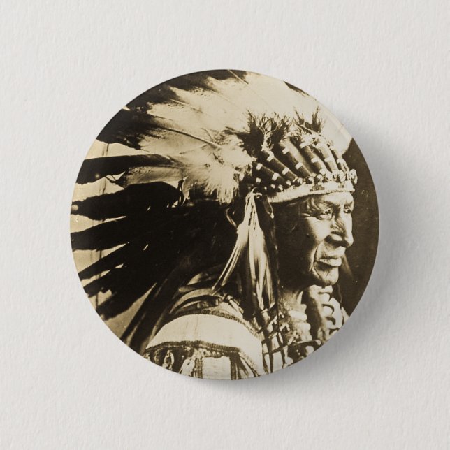 Lakota Sioux weißer hauptsächlichschwan Button (Vorderseite)