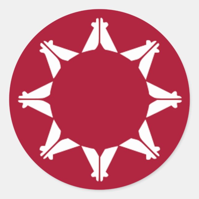 Lakota Tribe Runder Aufkleber (Vorderseite)