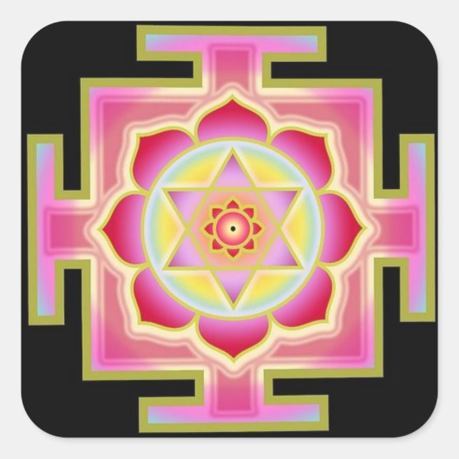 Lakshmi-Aufkleber Quadratischer Aufkleber (Vorderseite)