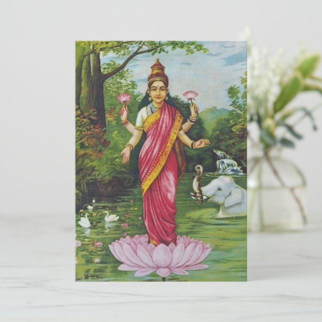 Lakshmi Einladung (Stehend Vorderseite)