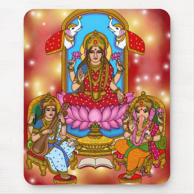Lakshmi Ganesh-Mauspad Mousepad (Vorne)