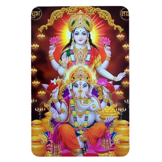 Lakshmi & Ganesha Magnet (Vertikal)