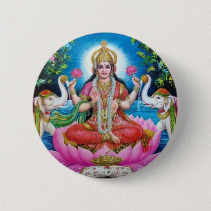 Lakshmi Göttin der Liebe, des Wohlstandes und des Button