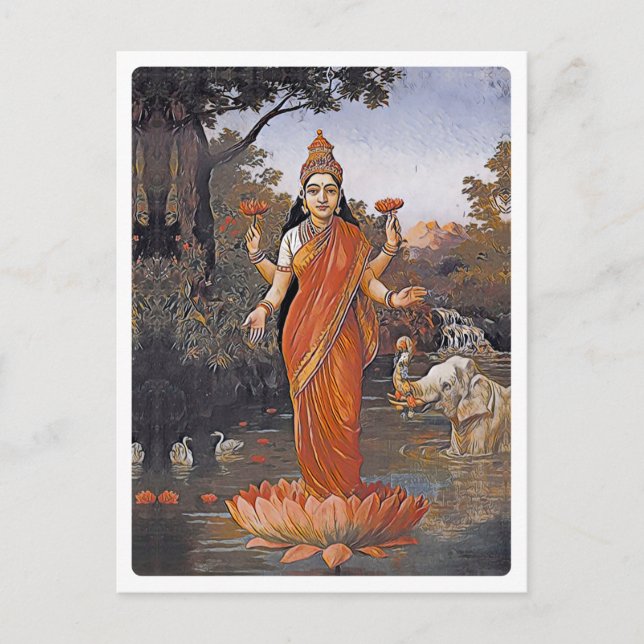 LAKSHMI-Göttin - sogar große Bilder - Postkarte (Vorderseite)