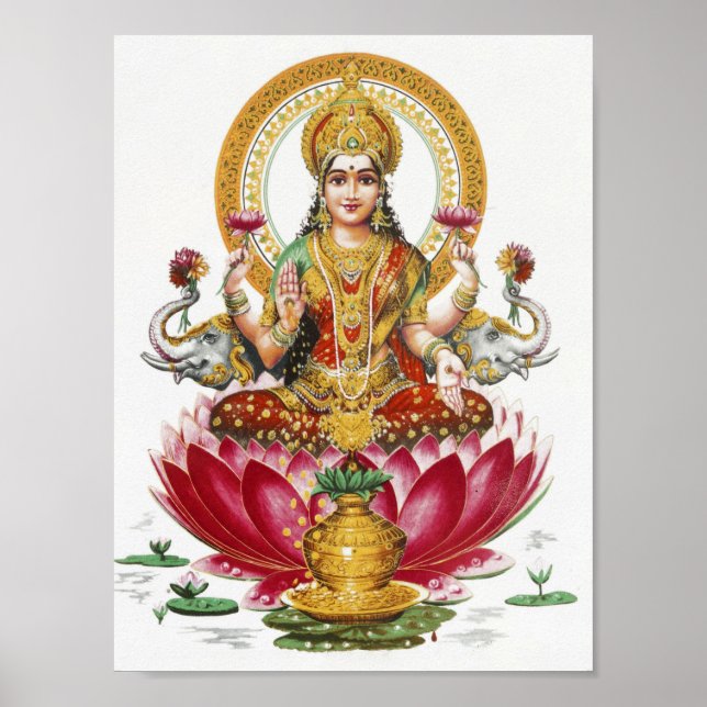 Lakshmi Hindu Goddess Poster (Vorne)