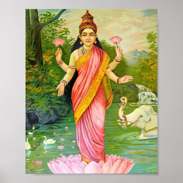 Lakshmi Hindu Goddess Poster (Vorne)