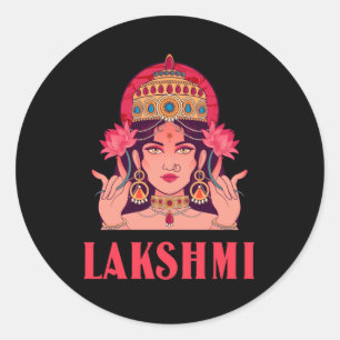 Lakshmi ist die Göttin des Glücks Runder Aufkleber