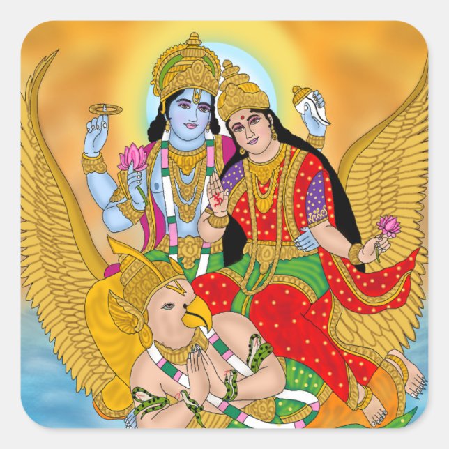 Lakshmi Narayan Aufkleber – Göttlicher spirituelle (Vorderseite)