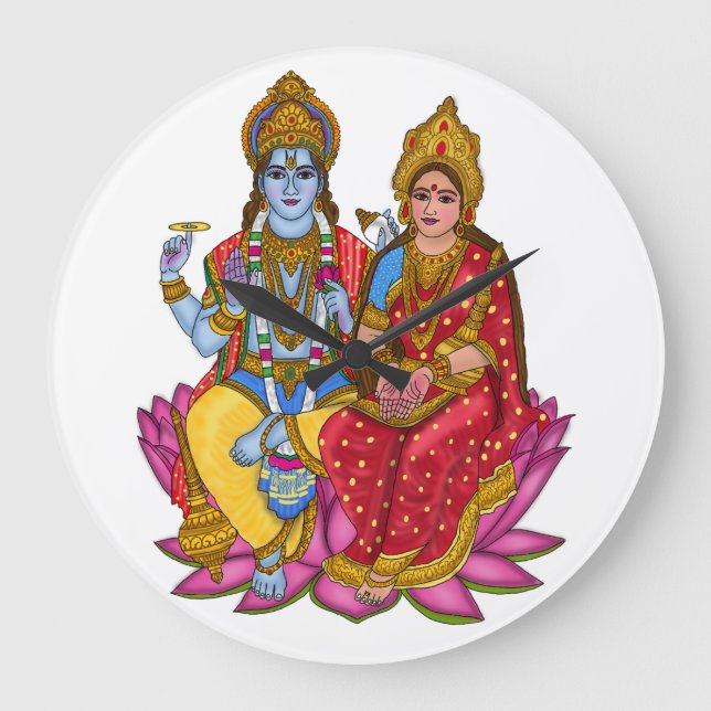 Lakshmi Narayan Clock Große Wanduhr (Vorderseite)
