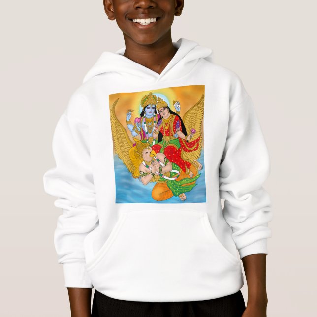 Lakshmi Narayan Hoodie – Göttliche Casualmode (Vorderseite)
