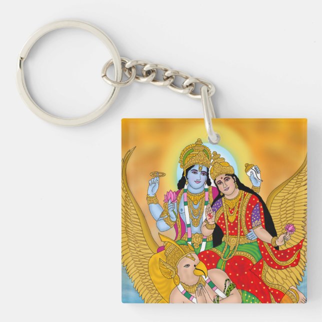 Lakshmi Narayan Keyring – Divine Keychain for Dail Schlüsselanhänger (Vorderseite)
