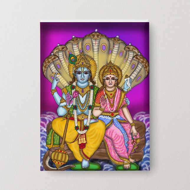 Lakshmi Narayan Knopf Button (Vorderseite)