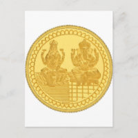 LAKSHMI UND GANESH GOLD COIN DESIGN