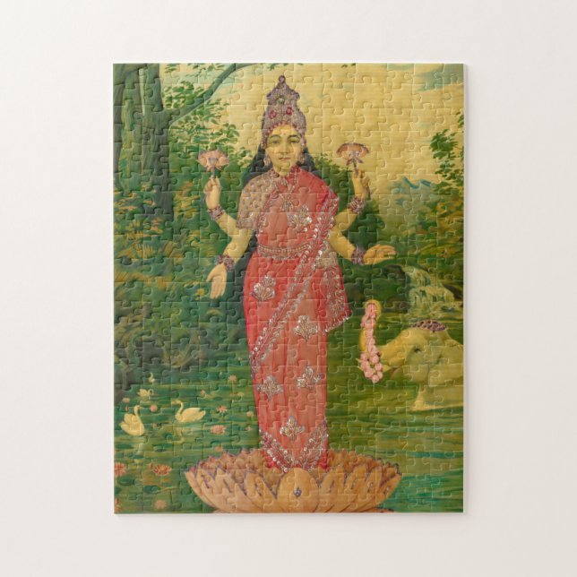 Lakshmi von Raja Ravi Varma Puzzle (Vertikal)