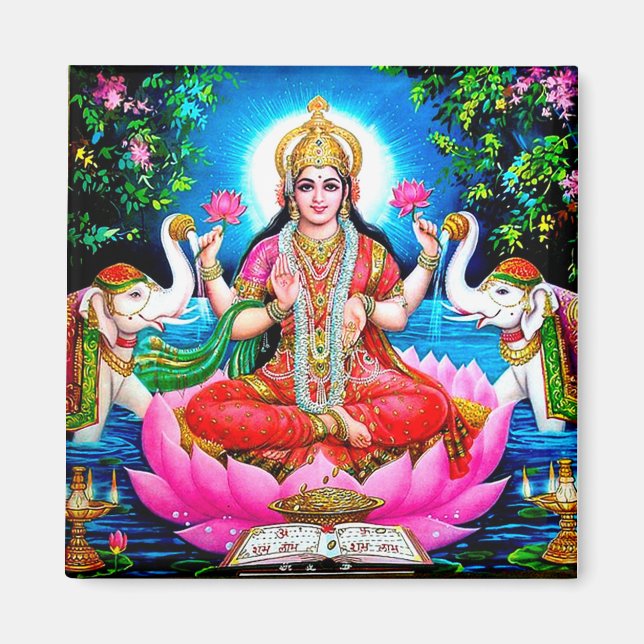 LAKSMI GODESS OF WOALTH YOGA SQUARE MAGNETS MAGNET (Vorne)