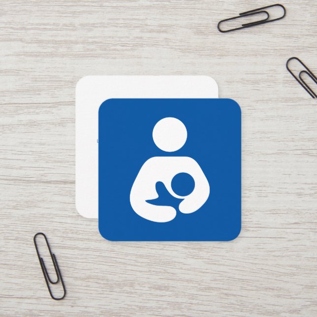 Laktierungs-Berater-Symbol Quadratische Visitenkarte (Vorderseite/Rückseite Beispiel)