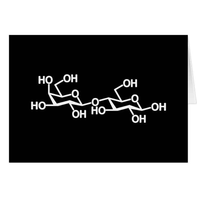 Laktose Milk Structure Greeting Card (Vorderseite (Horizontal))