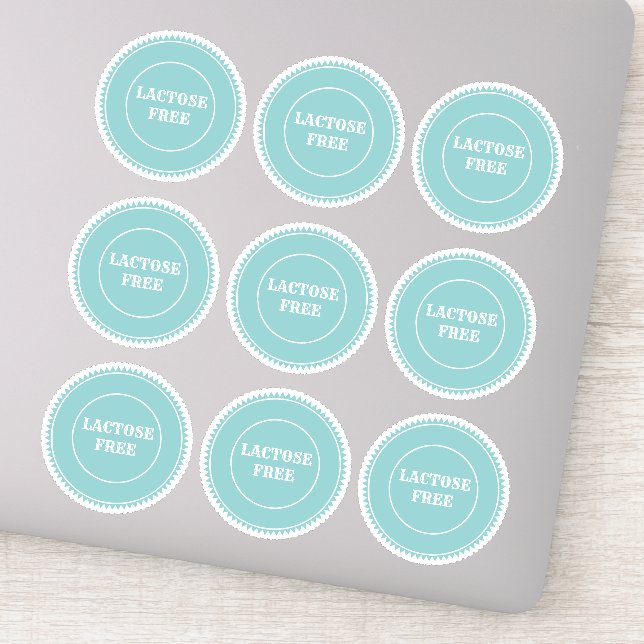 Laktosefreie Allergien Sicher kulinarisch Aufkleber (Detail)