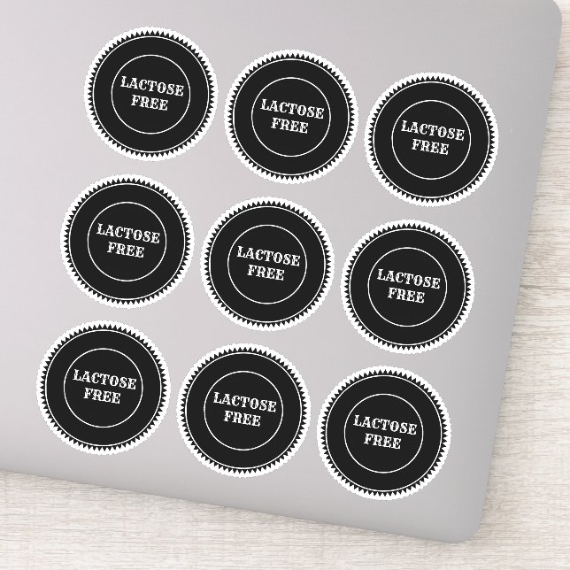 Laktosefreie Allergien Sicher kulinarisch Aufkleber (Detail)