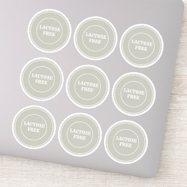 Laktosefreie Allergien Sicher kulinarisch Aufkleber (Detail)