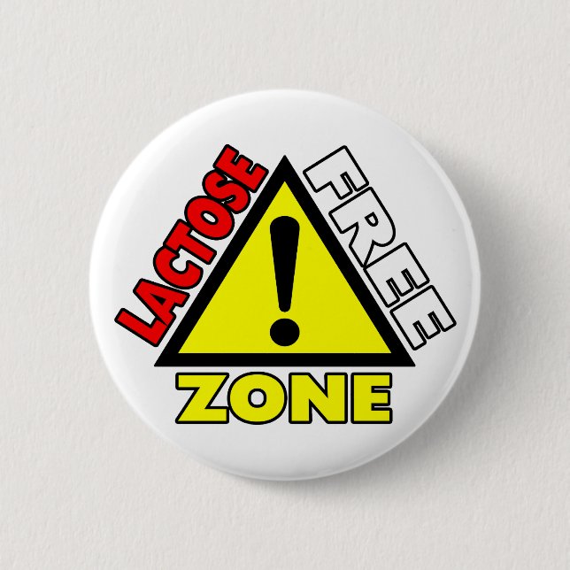 Laktosefreie Zone (Molkerei frei) Button (Vorderseite)