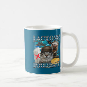 Laktoseintolerante alberne Katzen-Meme Lustiger Sp Kaffeetasse