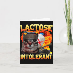 Laktoseintolerante alberne Katzen-Meme Lustiger Sp Karte