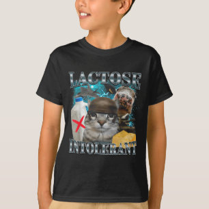 Laktoseintolerante alberne Katzen-Meme Lustiger Sp T-Shirt