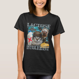 Laktoseintolerante alberne Katzen-Meme Lustiger Sp T-Shirt