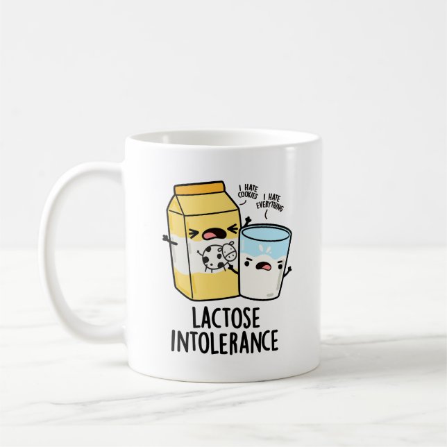 Laktoseintoleranz Funny Milk Pun Kaffeetasse (Links)