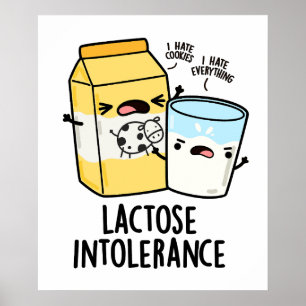 Laktoseintoleranz Funny Milk Pun Poster