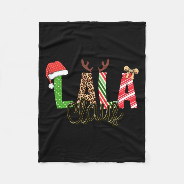 Lala Claus Xmas Happy Family New Santa Claus Chris Fleecedecke (Vorderseite)