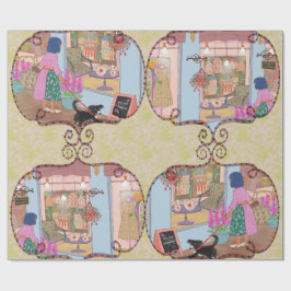 LALATOWN Shopping Day Wrapping Paper 4 Geschenkpapier