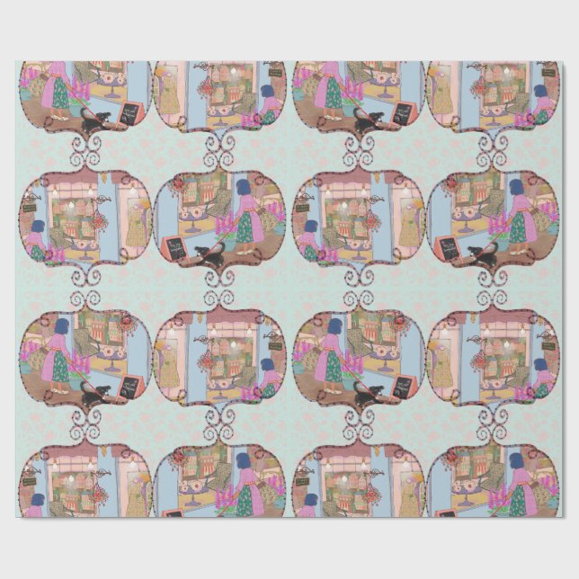 LALATOWN Shopping Day Wrapping Paper 5 Geschenkpapier (Flach)