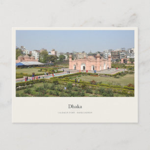 Lalbagh Fort und Gartenwege in Dhaka Postkarte