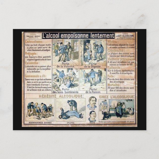 L'Alcool Voila l'Ennemi #2 Postkarte (Vorderseite)