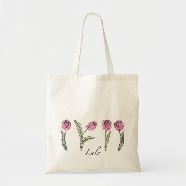 Lale (Tulpe) Blumen-Tasche Tragetasche (Vorne)