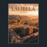 Lalibela, Lalibela, Amhara Region Postkarte<br><div class="desc">Lalibela is world-renowned for its eleven medieval monolithic cave churches, carved directly out of the red volcanic tuff rock in the 12th and 13th centuries. These structures are not built from the ground up but are chiseled downwards, creating a subterranean world of worship. The most famous of these, Biete Giyorgis...</div>