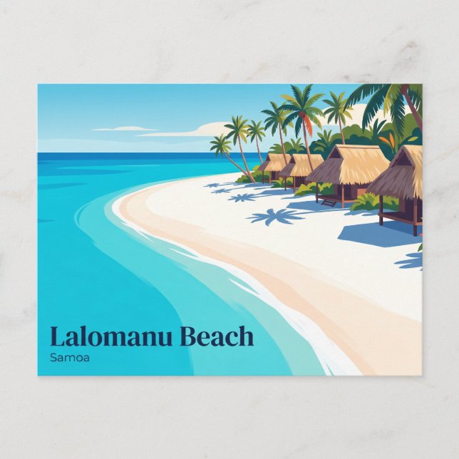 Lalomanu Beach Samoa Postkarte (Vorderseite)