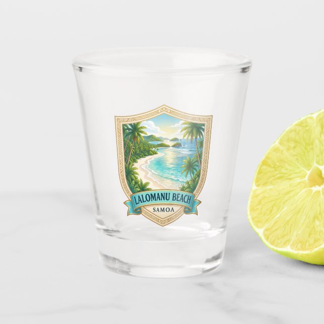 Lalomanu-Strand Samoa Schnapsglas (Vorderseite)