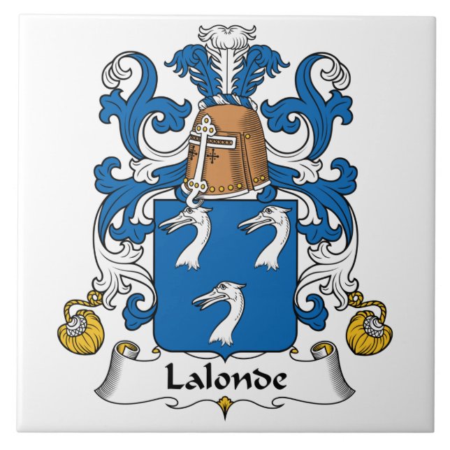Lalonde Familienwappen Fliese (Vorderseite)