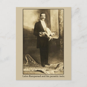 Laloo, das Happy Hindoo mit einem parasitären Twin Postkarte