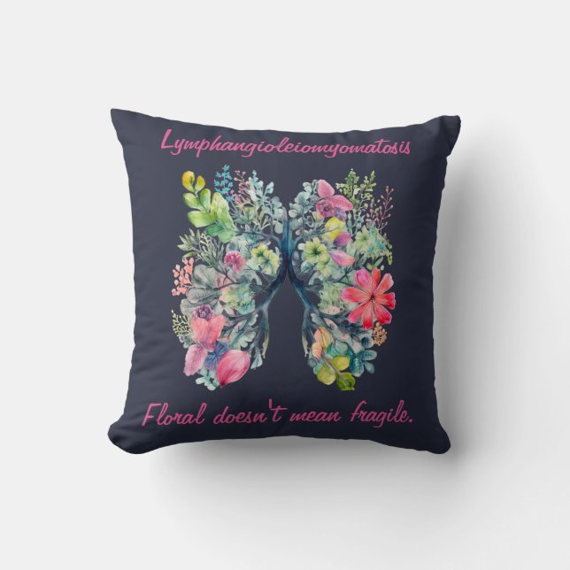 LAM Floral Doesn't Mean Women's Throw Pillow Kissen (Vorderseite)