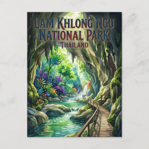 Lam Khlong Ngu Nationalpark Thailand Postkarte